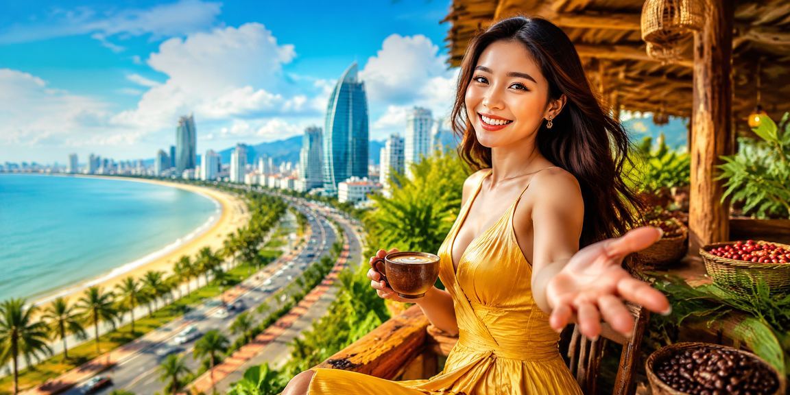 Người dùng Đà Nẵng theo dõi xổ số ssxmb bên ly cà phê buổi chiều