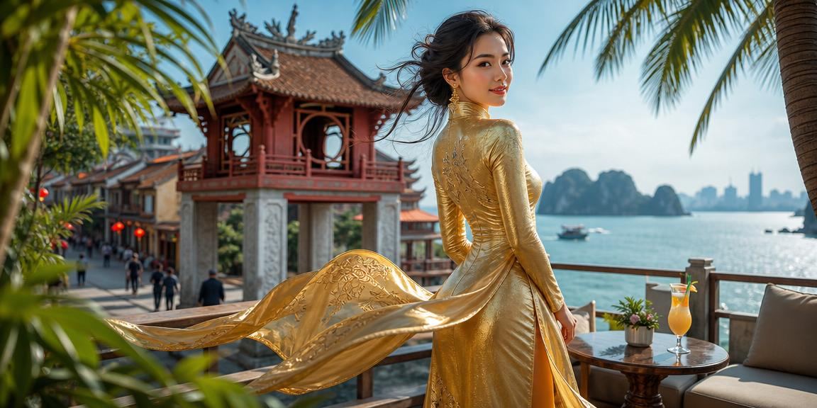 Người dùng Hà Nội mặc áo dài đăng ký tài khoản cá cược ssxmb trên điện thoại