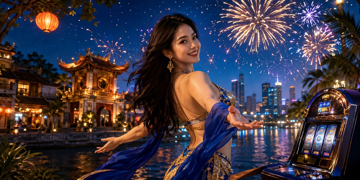 Không khí lễ hội xổ số và game tại Sài Gòn về đêm trên ssxmb
